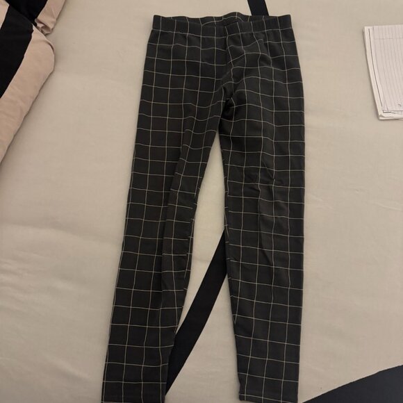 EUC Girls' Grid Leggings - Cat & Jack™ Charcoal Gray XL - Picture 4 of 6